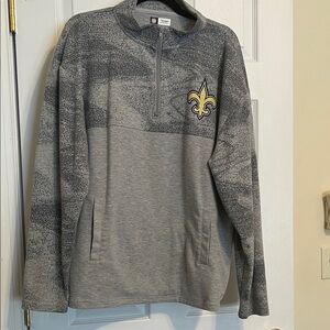 Team Apparel Gray Patterned Quarter-Zip Pullover